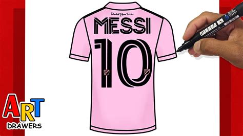 messi jersey drawing easy